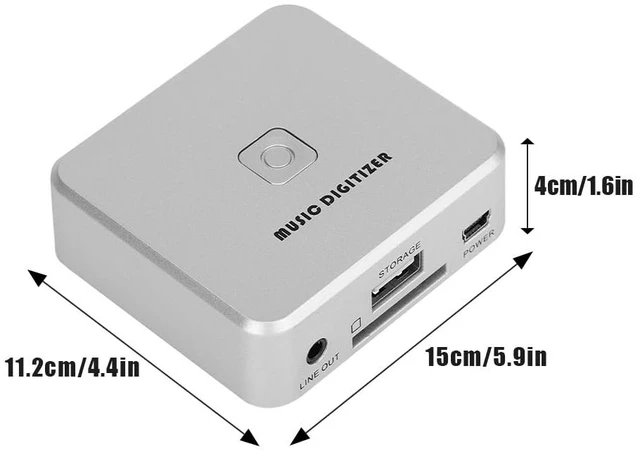 Alt view image 6 of 7 - Music Digitizer, Analog to MP3 Converter for Cassette Tapes Convert Analog Audio From Records and Cassette Tapes to MP3 for Digital Collection Storage