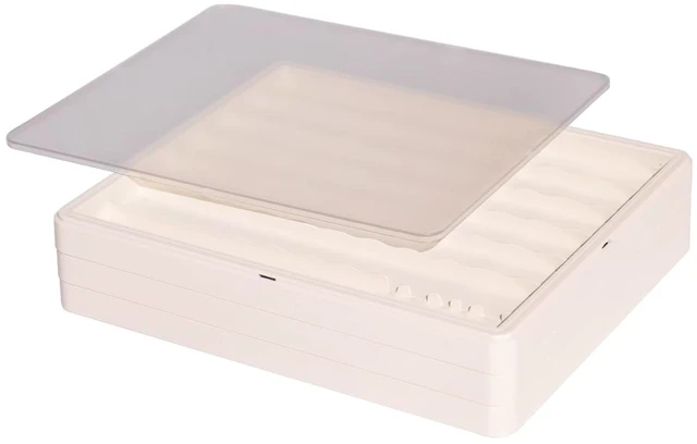 Main image of Keycaps Storage Box, Keycaps Container,130 Keys Transparent Display Case Holds 7u Spacebar/Big Enter Key for XDA/Cherry/MOA/MAO Profile Mechanical Keyboard (White)
