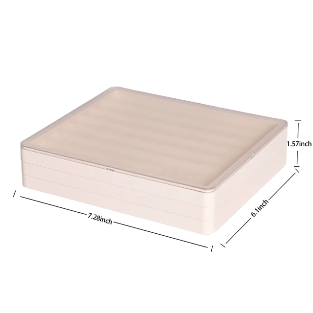 Alt view image 5 of 7 - Keycaps Storage Box, Keycaps Container,130 Keys Transparent Display Case Holds 7u Spacebar/Big Enter Key for XDA/Cherry/MOA/MAO Profile Mechanical Keyboard (White)