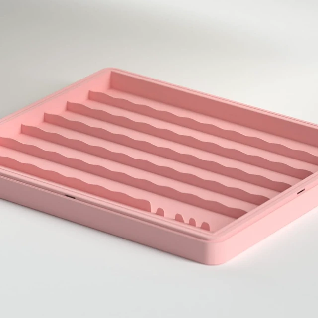 Alt view image 3 of 6 - Keycaps Storage Box, Keycaps Container,130 Keys Transparent Display Case Holds 7u Spacebar/Big Enter Key for XDA/Cherry/MOA/MAO Profile Mechanical Keyboard (Pink)