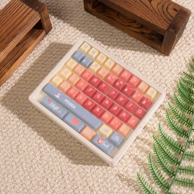 Alt view image 4 of 7 - Keycaps Storage Box, Keycaps Container,130 Keys Transparent Display Case Holds 7u Spacebar/Big Enter Key for XDA/Cherry/MOA/MAO Profile Mechanical Keyboard (White)