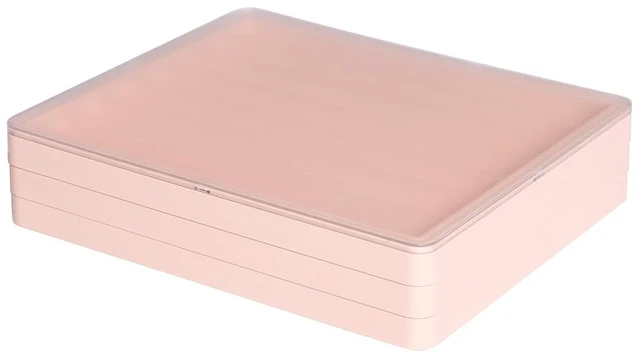 Main image of Keycaps Storage Box, Keycaps Container,130 Keys Transparent Display Case Holds 7u Spacebar/Big Enter Key for XDA/Cherry/MOA/MAO Profile Mechanical Keyboard (Pink)