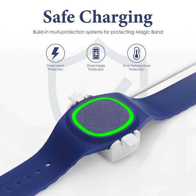 Alt view image 3 of 7 - 4 Pack Magic Band Charger Compatible with Disney-Magic Band Plus 3.3ft Replacement Charger Only Compatible with Disney-MagicBand+, White