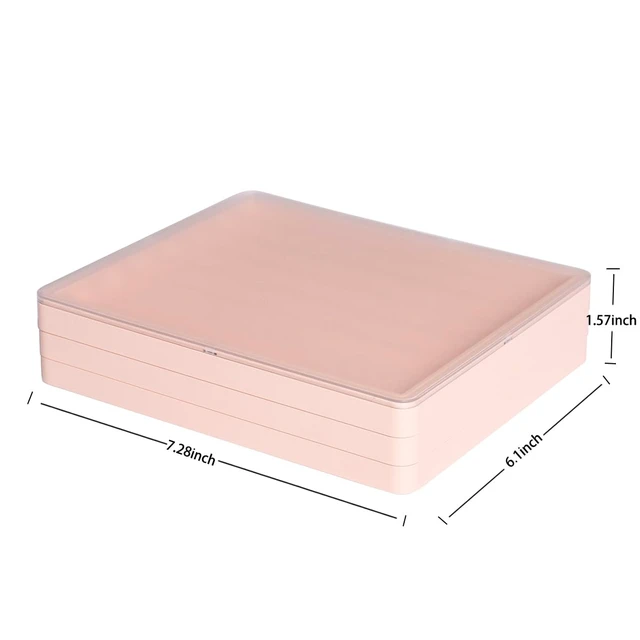 Alt view image 6 of 6 - Keycaps Storage Box, Keycaps Container,130 Keys Transparent Display Case Holds 7u Spacebar/Big Enter Key for XDA/Cherry/MOA/MAO Profile Mechanical Keyboard (Pink)