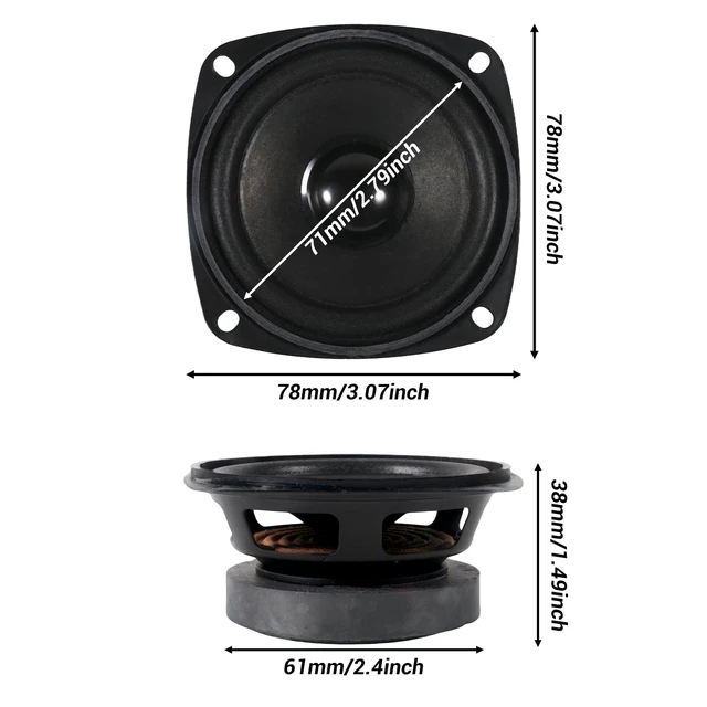 Alt view image 2 of 6 - 3 4Ohm 20W Full Range Audio Speaker Stereo Woofer Loudspeaker for Arduino Replacement DIY (4pcs)