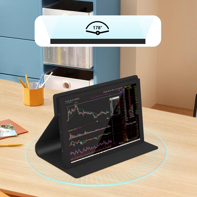 Alt view image 3 of 6 - 7 Inch Mini Monitor HDMI, Portable Monitor, 1024×600 LCD Screen, 178° View Angle IPS, Mini Small Display for PC/TV/DVD/CVBSNo Touchscreen