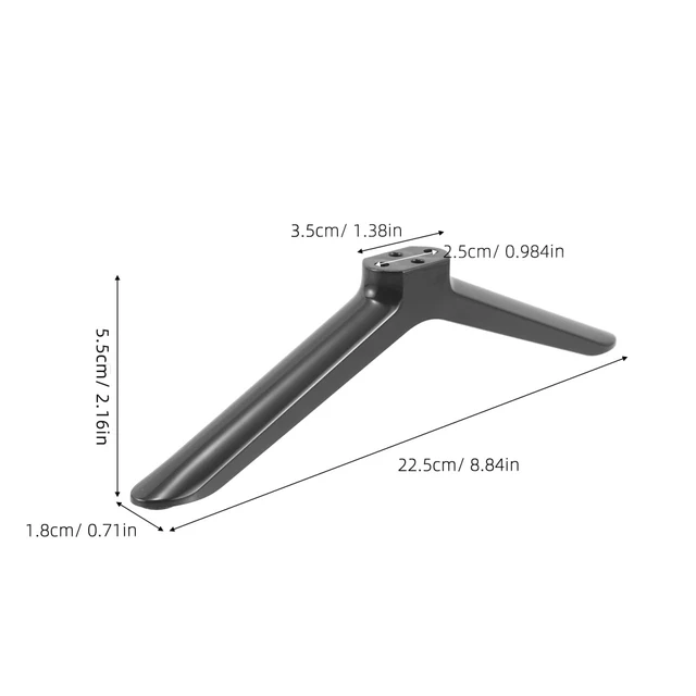 Alt view image 2 of 7 - 2 Pack Replacement TV Stand Legs with Anti-Slip Pads and 4 Screws Four-Hole Bottom Mount, For TVs with Matching Bottom-Mount Interface, 35mm Plate and Approx. 25 mm Outer-Hole Span