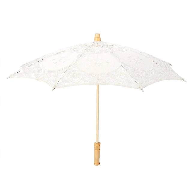 Alt view image 4 of 7 - Mini Handmade Lace Silk Embroidery Flower Umbrella (Smaller Than Your Imagination!!!!)(Just for Photography or Decor, not Practical for Raining Day)(L-Beige)