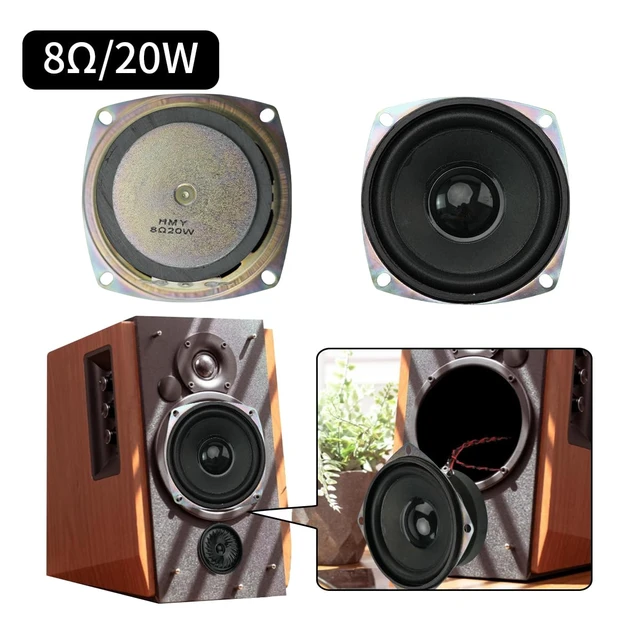 Alt view image 7 of 7 - 8Ohm/ 20W Speaker, DIY Horn Stereo Amplifier Accessories, Diameter 78MM/3.1inch, Height:40MM/1.57inch; with 20CM Terminal Wire. (2 Pack, Weight:378G)