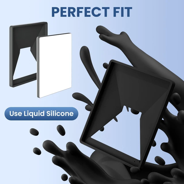 Alt view image 3 of 7 - for Starlink Mini Protective Cover with Anti-Reflection Sticker Liquid Silicone Case Cover for Starlink Mini Accessories Satellite Dish,Waterproof & Portable for Outdoor Camping(Black)