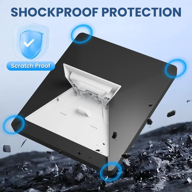 Alt view image 7 of 7 - for Starlink Mini Protective Cover with Anti-Reflection Sticker Liquid Silicone Case Cover for Starlink Mini Accessories Satellite Dish,Waterproof & Portable for Outdoor Camping(Black)