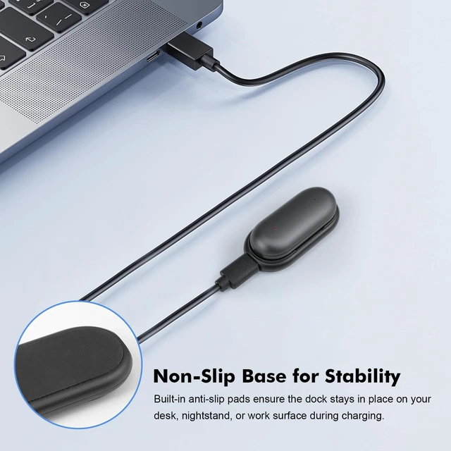 Alt view image 3 of 6 - Magnetic Charger Dock fits for Plaud NotePin & NotePin S AI Voice Recorder 3.3FT/1Mtr USB-C Fast Charging Cradle with Magnetic Adapter -Convenient Backup Carry-Out Power Cord Set