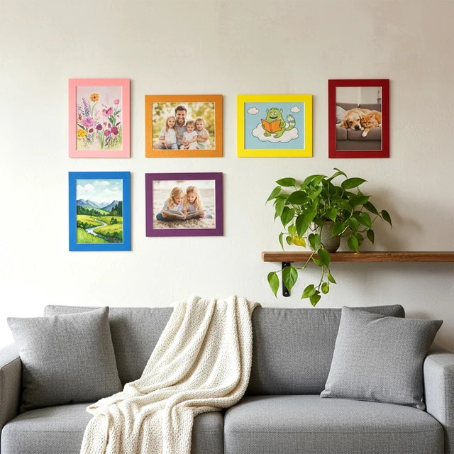 Alt view image 7 of 7 - 20 Pack Mixed Color Picture Mats, 10 x 14 Pre-Cut Acid Free Picture Mat for 8 x 11 Photos Artworks Prints with White Core Bevel Cut Framing Mats