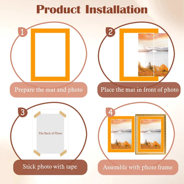 Alt view image 6 of 7 - 20 Pack Mixed Color Picture Mats, 10 x 14 Pre-Cut Acid Free Picture Mat for 8 x 11 Photos Artworks Prints with White Core Bevel Cut Framing Mats