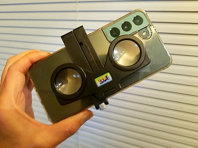 Alt view image 3 of 7 - Cellphone VR Glasses, Fold Flat with Phone, 3D SBS Viewer and Camera with Free App, Screen touchable During Viewing; iPhone, Android enjoy VR Headset & YouTube VR 3D SBS Videos, Screen up to 6.9"