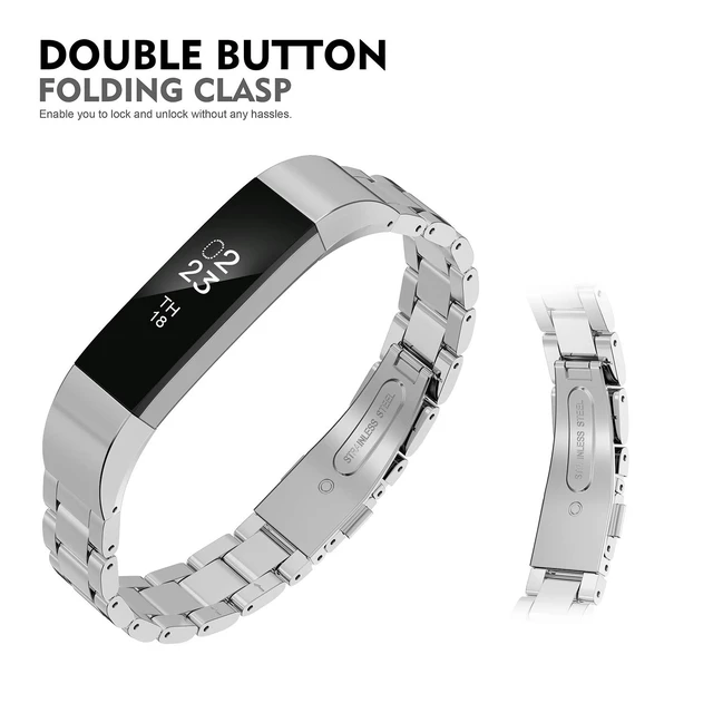 Alt view image 4 of 7 - Compatible with Alta Bands Metal, Special Edition Replacement for Alta HR Stainless Steel Bands Adjustable Accessory Wristband Small Large for Alta Bracelet Women Men
