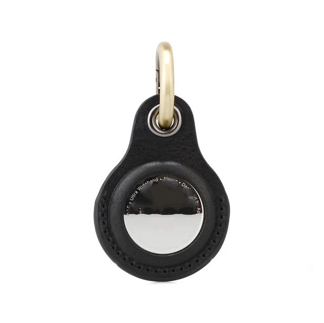 Main image of Genuine Leather Keychain Holder for Apple AirTag, 1 Pack Compatible with AirTag 1st & 2nd Gen; leather holder attaches to keys, bags, luggage or pet collars. AirTag not included