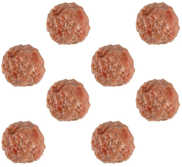 Main image of Artificial Lifelike Beef Meatball Model 8 Pieces PVC Fake Food Props for Kitchen Decoration Photography Studio Realistic Simulation Meatballs 1.38 Inch