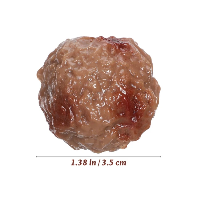 Alt view image 5 of 7 - Artificial Lifelike Beef Meatball Model 8 Pieces PVC Fake Food Props for Kitchen Decoration Photography Studio Realistic Simulation Meatballs 1.38 Inch