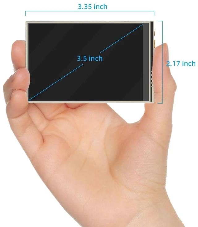Alt view image 4 of 6 - 3.5 Inch Touchscreen for Raspberry Pi 5, 480 x 320 Pixel 60 FPS Mini Monitor with Stylus and Mini Fan for Raspberry Pi 3/4/5