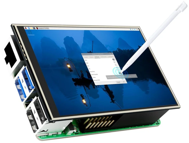Main image of 3.5 Inch Touchscreen for Raspberry Pi 5, 480 x 320 Pixel 60 FPS Mini Monitor with Stylus and Mini Fan for Raspberry Pi 3/4/5