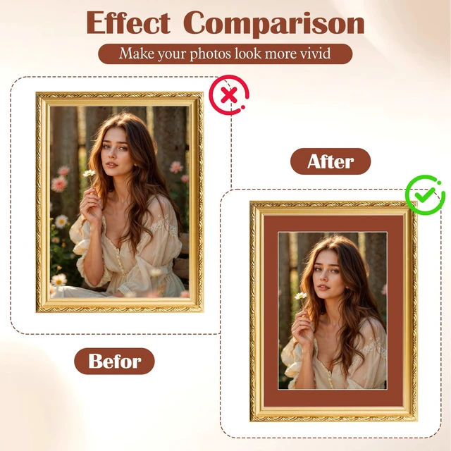 Alt view image 4 of 7 - 20 Pack Mixed Color Picture Mats, 10 x 14 Pre-Cut Acid Free Picture Mat for 8 x 11 Photos Artworks Prints with White Core Bevel Cut Framing Mats