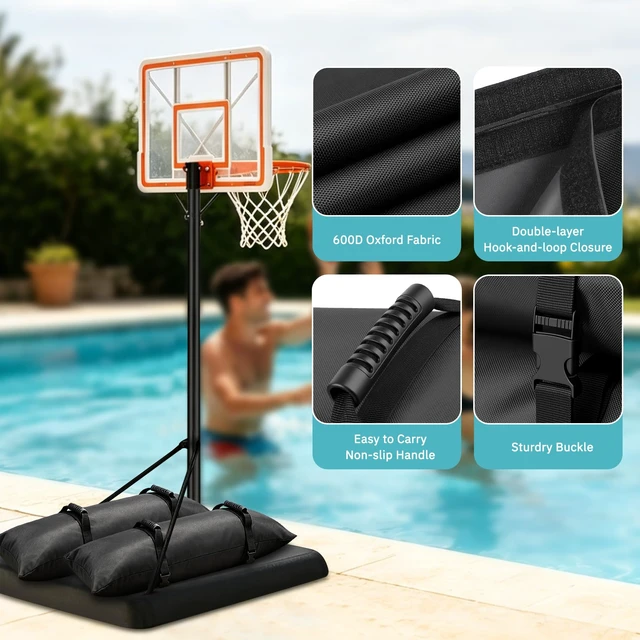 Alt view image 4 of 7 - 2 Pack Sand Bags for Weight, 50LBS Umbrella Base Weights Sandbags Durable Weight Sandbags for Patio Umbrella, Trampoline, Garden Furniture & Umbrella Stand Perfect for Outdoor Use