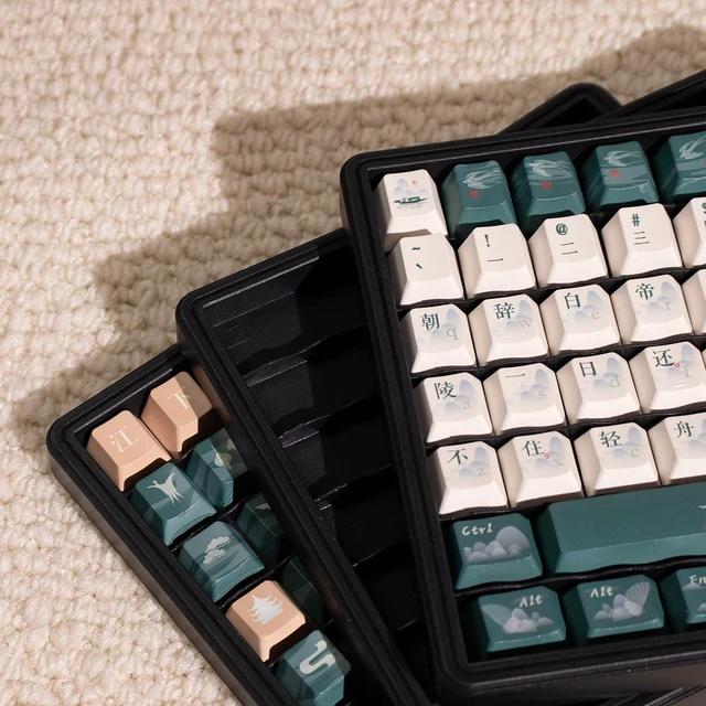 Alt view image 3 of 7 - Keycaps Storage Box,Keycaps Container,130 Keys Transparent Display Case Holds 7u Spacebar/Big Enter Key for XDA/Cherry/MOA/MAO Profile Mechanical Keyboard (Black)