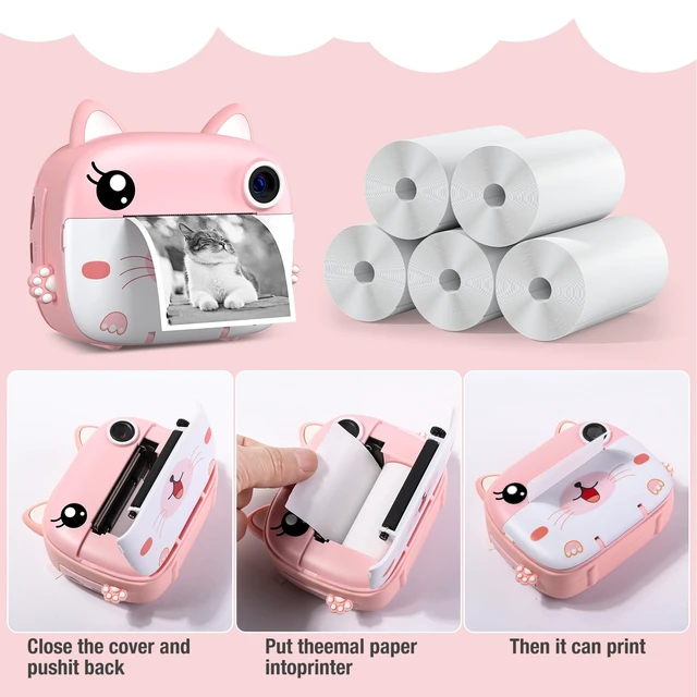 Alt view image 5 of 7 - Kids Instant Camera Refill Print Paper-5 Rolls for Kids Instant Print Camera,HD Printing Thermal Print Paper Set Portable Refill Print Paper