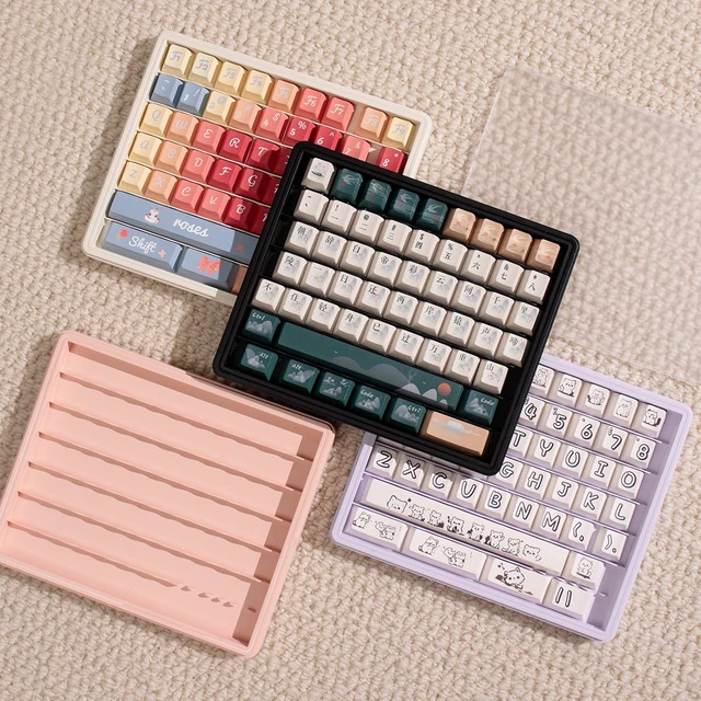 Alt view image 7 of 7 - Keycaps Storage Box,Keycaps Container,130 Keys Transparent Display Case Holds 7u Spacebar/Big Enter Key for XDA/Cherry/MOA/MAO Profile Mechanical Keyboard (Black)
