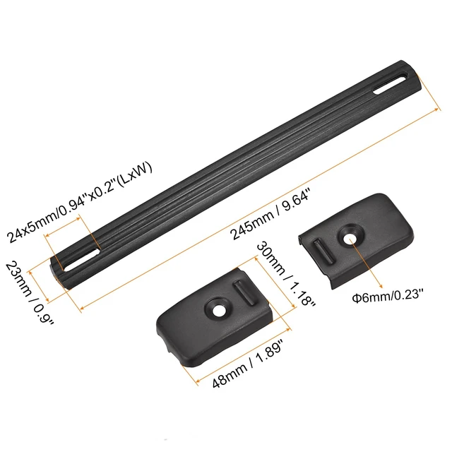 Alt view image 3 of 4 - Speaker Handle Pull Cabinet Grasp Strap Style Spring Steel Insert Handle with Metal End Caps Buckle with Screw Black 4 Pcs