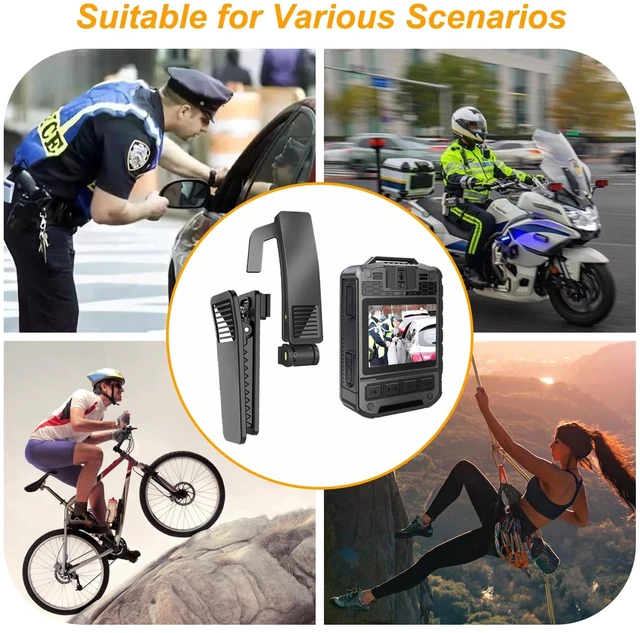 Alt view image 6 of 7 - 1080P Patrol Police Infrared Night Vision Body Camera with 64G Kingston SD Card, Shoulder & Waist Clip, Vedio Audio Recorder Bodycam, 24H Record for Law Enforcement Security Outwork