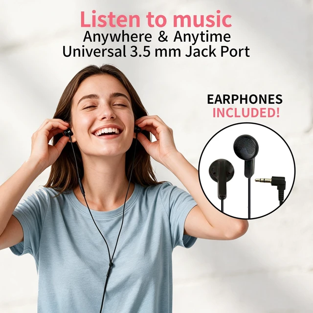 Alt view image 6 of 7 - Portable Stereo Cassette Tape PlayerWallkmanCassette Recorder Retro Cassette Player,Tape Recorder with Built-in Mic,Earphone jack,Type-C or Battery,includes Earphones,Blue&Yellow Two-Tone