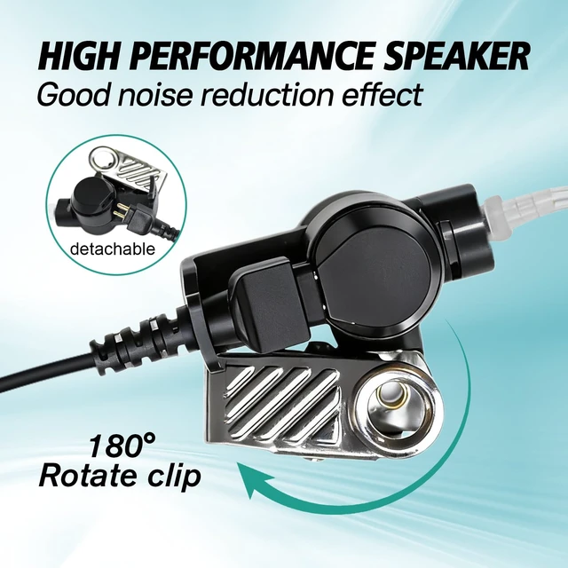 Alt view image 4 of 7 - Universal IFB Earpiece 3.5mm Anchor Broadcaster in Ear Monitor On Camera On Stage Professional Earset for iPhone Android Clear-Com Comrex Telex Lecstronics w/ 1/4'' Connector - Black