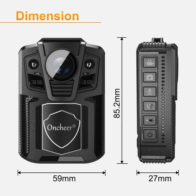 Alt view image 7 of 7 - 1080P Patrol Police Infrared Night Vision Body Camera with 64G Kingston SD Card, Shoulder & Waist Clip, Vedio Audio Recorder Bodycam, 24H Record for Law Enforcement Security Outwork