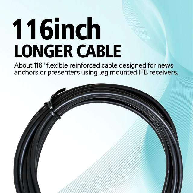 Alt view image 5 of 7 - Universal IFB Earpiece 3.5mm Anchor Broadcaster in Ear Monitor On Camera On Stage Professional Earset for iPhone Android Clear-Com Comrex Telex Lecstronics w/ 1/4'' Connector - Black