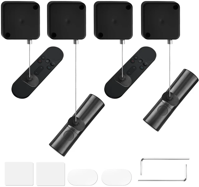 Main image of 2pcs Remote Control Tether, 6.5 Ft TV Remote Control Leash, Retractable Safety Lock with Adjustable Lock Strap for TV Remotes, Game Controllers, Tablets and Showrooms