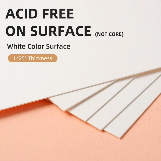 Alt view image 3 of 7 - 8x10 Backing Boards 10 Pack,Off-White Uncut Mats Matboards, Acid-Free Backerboards for Art Prints, Ideal for Photos, Pictures, Prints, and Frame