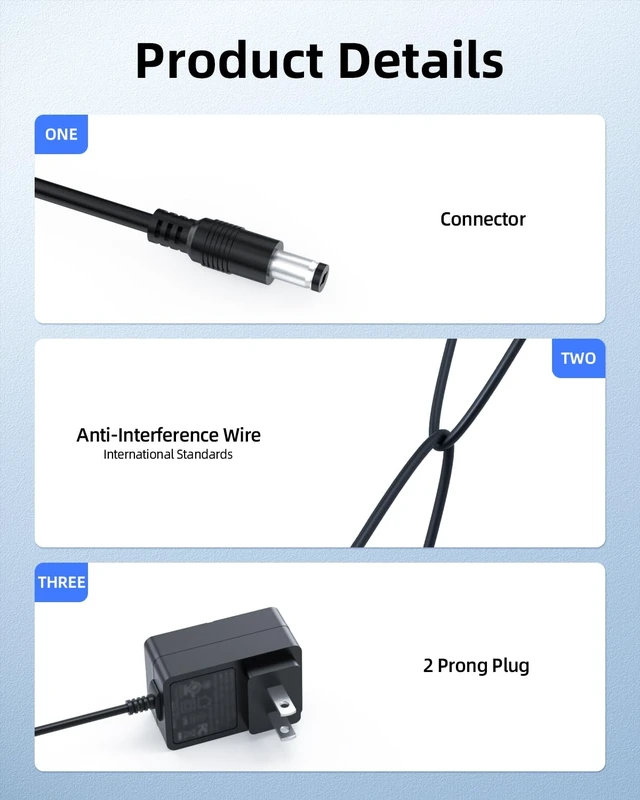 Alt view image 3 of 7 - 26V Charger Fit for Tineco Cordless Vacuum Cleaner, Charging Cord Compatible with Hero Master A10 A11, Floor ONE S5 S3, iFLOOR 3 Series Wet Dry Smart Mop Vacuum for YLS0241A-T260080