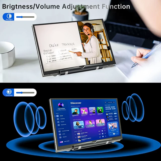 Alt view image 5 of 7 - 7Inch Raspberry Pi Screen HDMI Monitor 800x480 LCD Screen Display with Dual-Speaker for Raspberry Pi 4/3/2/Zero/B/B+ Win11/10/8/7 (Non-Touch)