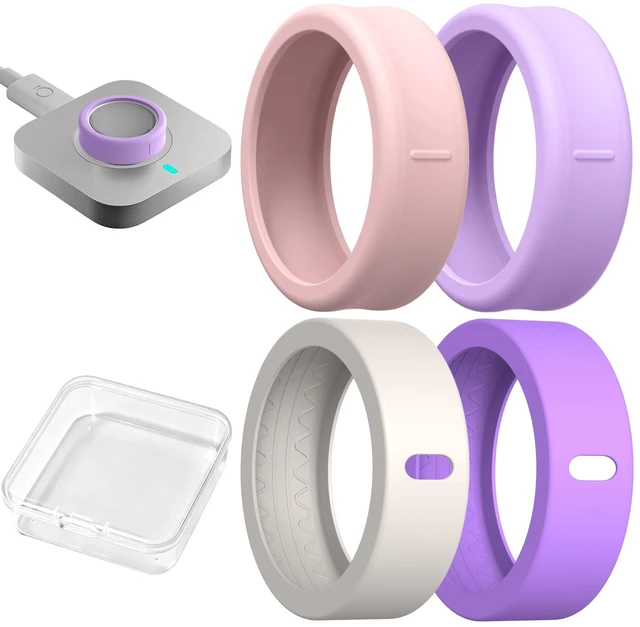 Main image of Ring Cover for Oura Ring Gen 4/4 Ceramic/Gen 3 Horizon/Heritage Exclusive Dual-Texture, with Storage Case, Anti-Scratch, Soft Silicone Smart Ring Covers Protector for Women Men, Daily Wear