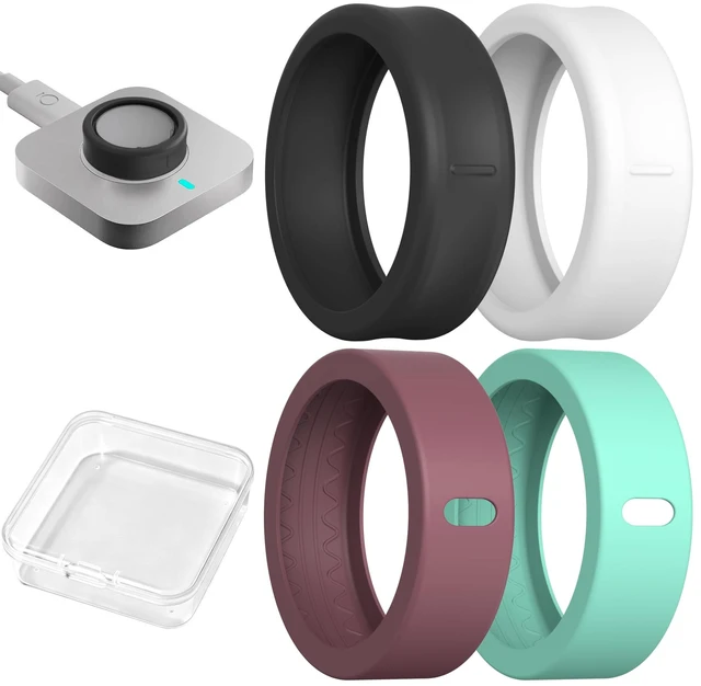 Main image of Ring Cover for Oura Ring Gen 4/4 Ceramic/Gen 3 Horizon/Heritage Exclusive Dual-Texture, with Storage Case, Anti-Scratch, Soft Silicone Smart Ring Covers Protector for Women Men, Daily Wear