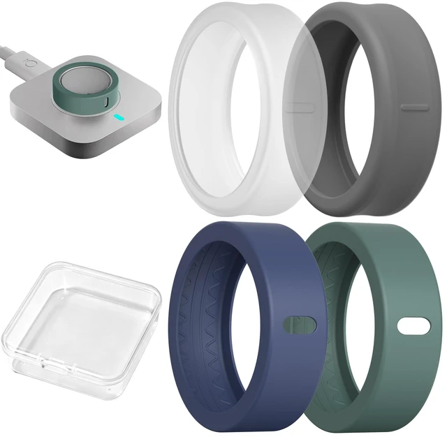 Main image of Ring Cover for Oura Ring Gen 4/4 Ceramic/Gen 3 Horizon/Heritage Exclusive Dual-Texture, with Storage Case, Anti-Scratch, Soft Silicone Smart Ring Covers Protector for Women Men, Daily Wear