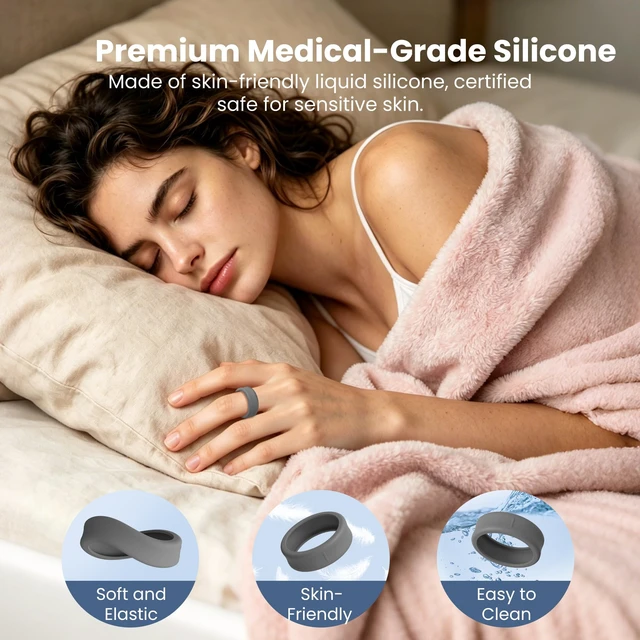Alt view image 6 of 7 - Ring Cover for Oura Ring Gen 4/4 Ceramic/Gen 3 Horizon/Heritage Exclusive Dual-Texture, with Storage Case, Anti-Scratch, Soft Silicone Smart Ring Covers Protector for Women Men, Daily Wear