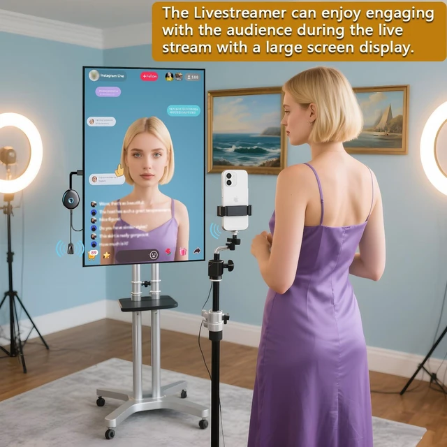 Alt view image 3 of 7 - Wireless Display Adapter for Screen Mirroring, Landscape Portrait Display Mirror content from compatible devices to displays with landscape and portrait modes for flexible viewing