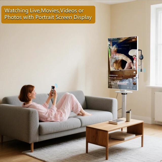Alt view image 4 of 7 - Wireless Display Adapter for Screen Mirroring, Landscape Portrait Display Mirror content from compatible devices to displays with landscape and portrait modes for flexible viewing