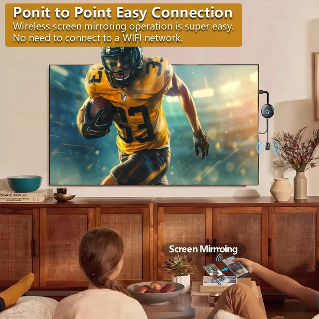 Alt view image 5 of 7 - Wireless Display Adapter for Screen Mirroring, Landscape Portrait Display Mirror content from compatible devices to displays with landscape and portrait modes for flexible viewing