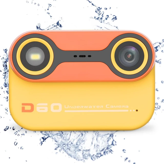 Alt view image 2 of 7 - Kids Underwater Camera, 1080P HD Waterproof Digital Camera with 2.4" IPS Screen, Birthday Gifts for Boys Girls Children, Toddler Cameras Toys for 3 4 5 6 7 8 9(Yellow)