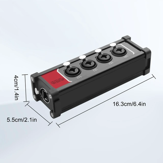 Alt view image 2 of 7 - 4 Channel Multi Audio Snake Box 4 * 6.35mm 1/4" TRS Stereo to RJ45 Female to Female Ethercon Extender Over Cat5/6 Ethercon for Stage Sound and Recording Studio -1 Pcs
