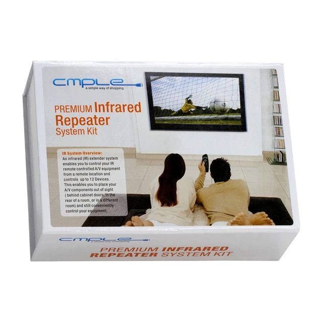 Alt view image 6 of 6 - Premium Hidden IR Control System up to 18 Devices, Remote Control Repeater System Kit IR Emitters Extender
